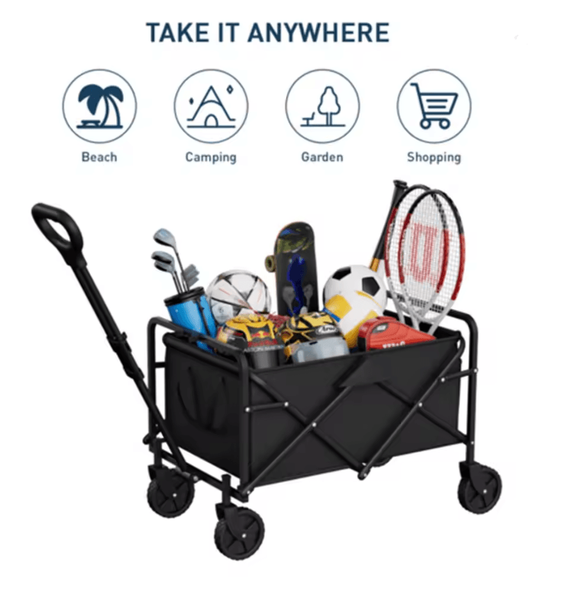 All Terrain Foldable Garden Wagon Utility Cart