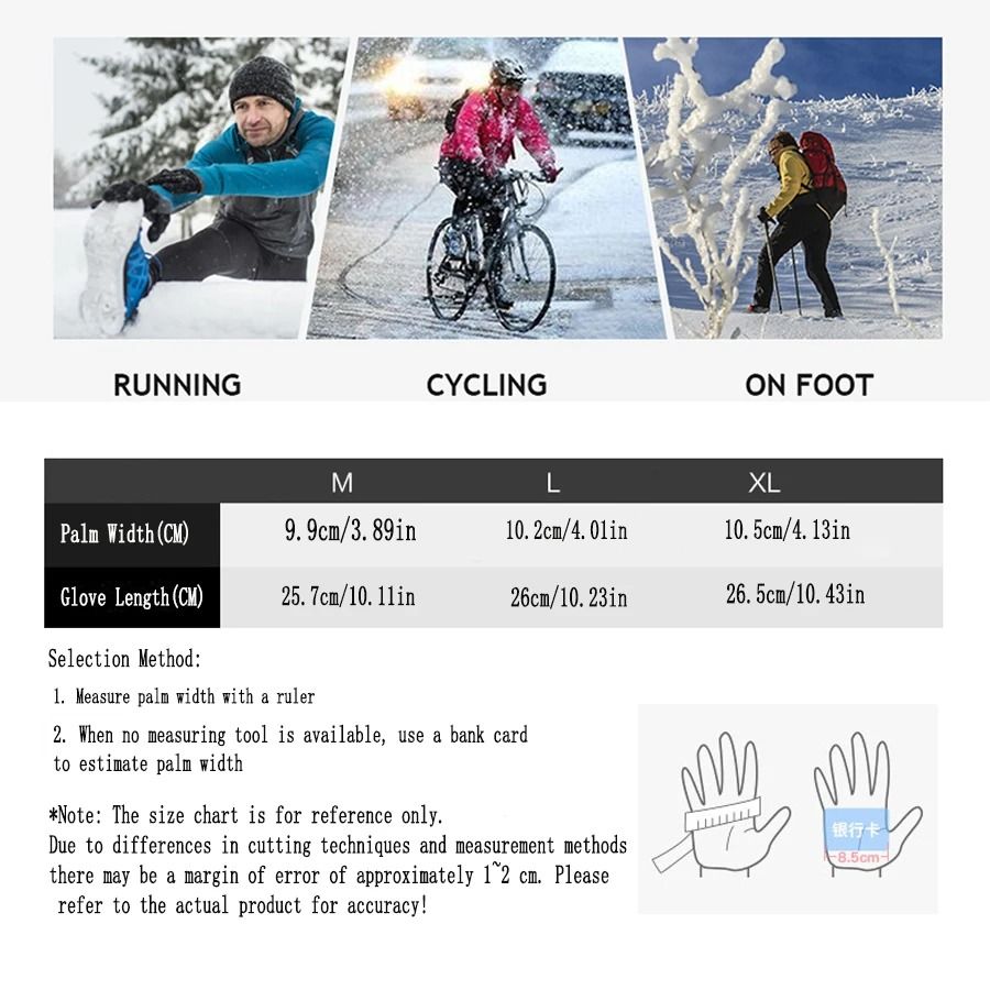 YANBIGUO Mens Winter Tactical Cycling Gloves