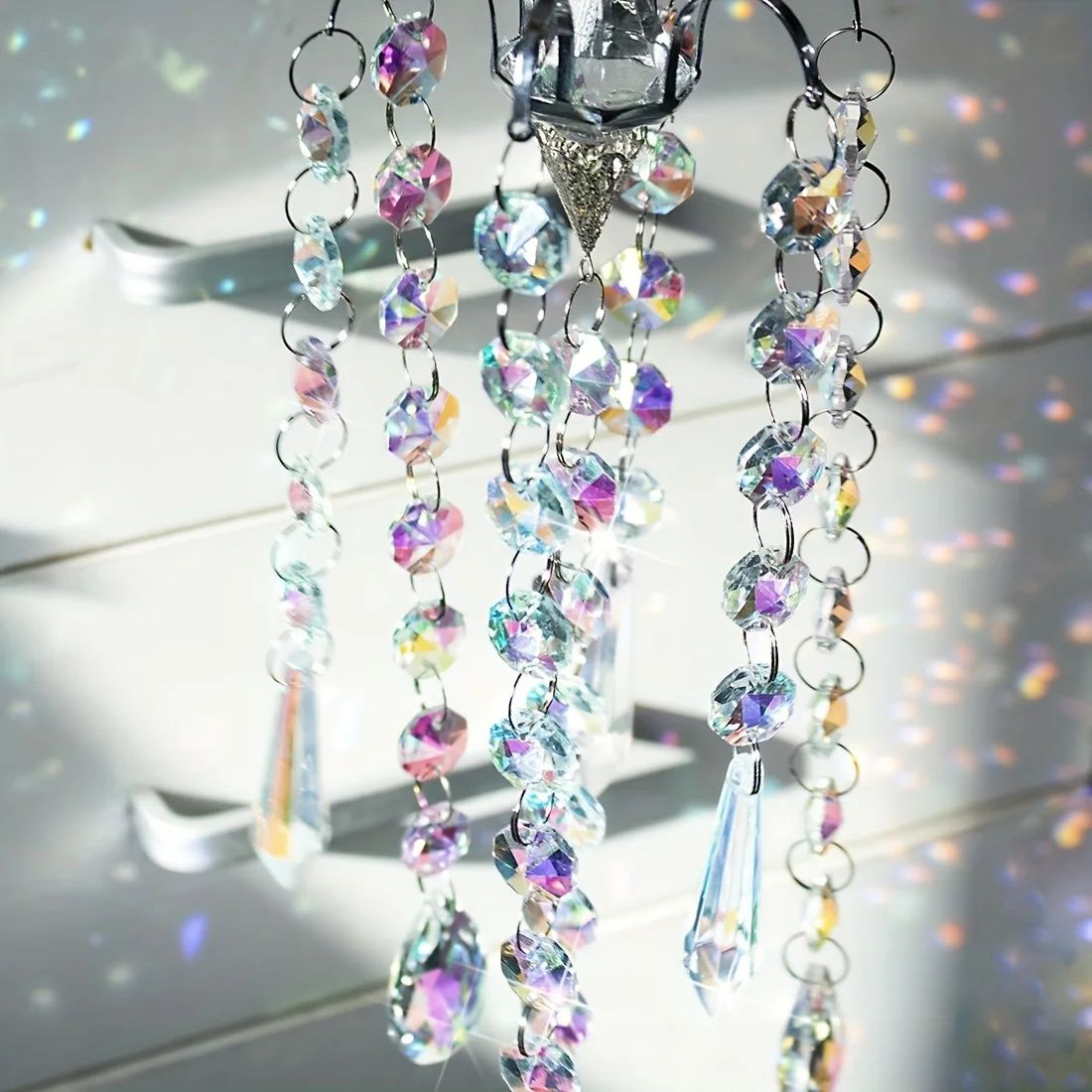 Crystal Chandelier Wind Chimes Rainbow Suncatcher