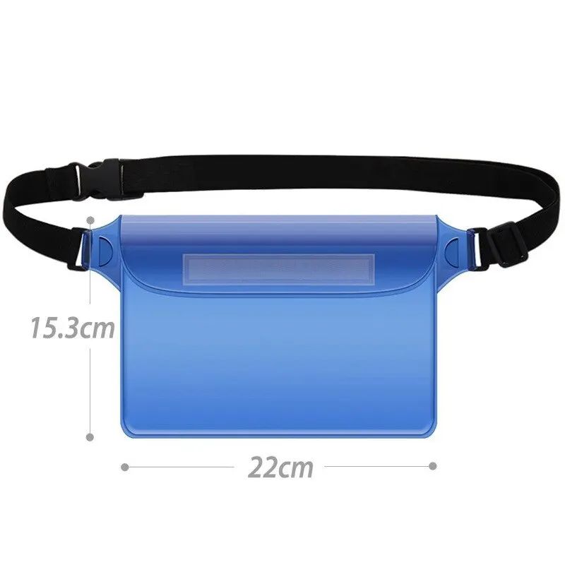 IPX8 Waterproof Phone Pouch Waist Pack - Underwater Dry Bag for Swimming, Beach & Water Sports