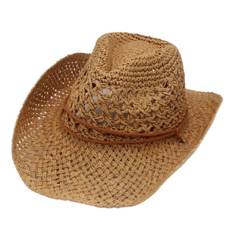 Women Straw Western Cowboy Sun Hat
