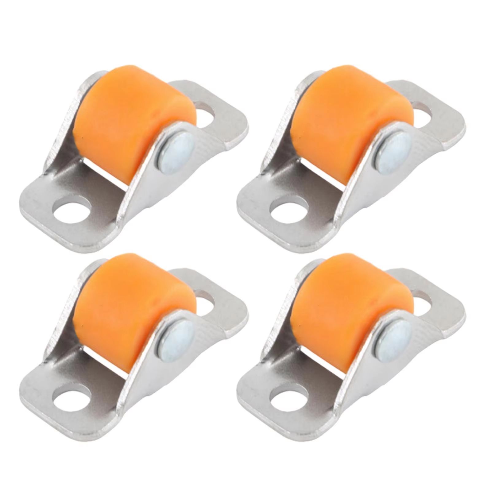 QuietGlide Silent Furniture Linear Wheels – Small Fixed Castor Set of 4 for Workbench, Cart, Shelves, Table or Chair