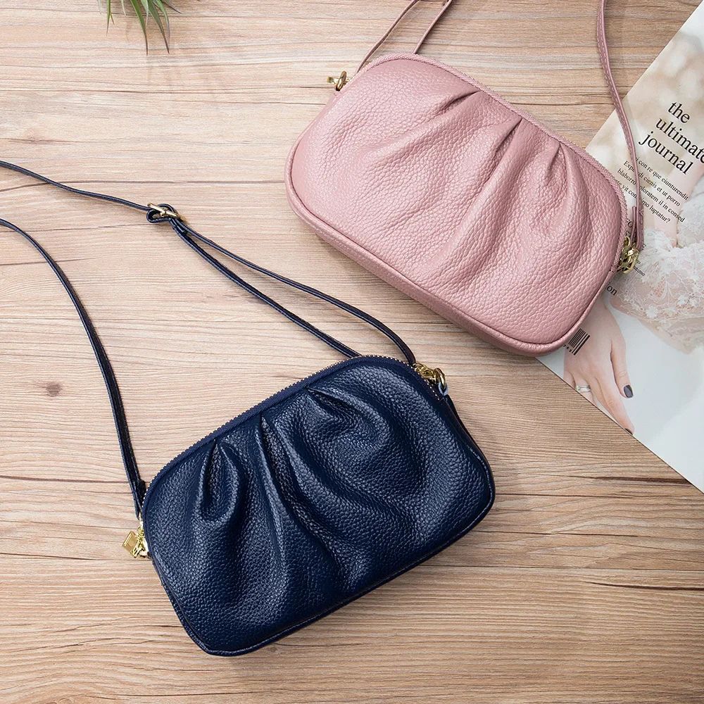 Genuine Leather Handbag for Women, Large Capacity Shoulder & Crossbody Cowhide Bag