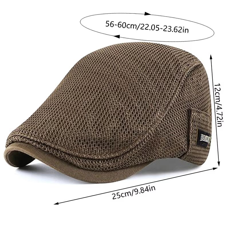 Breathable Mesh Newsboy Cap – Lightweight Flat Ivy Hat for Men & Women, Summer Sun Protection Beret