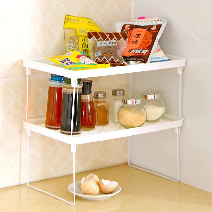 EveryDay Fold-Up Organizer Shelf – Space-Saving Kitchen & Bathroom Storage Rack