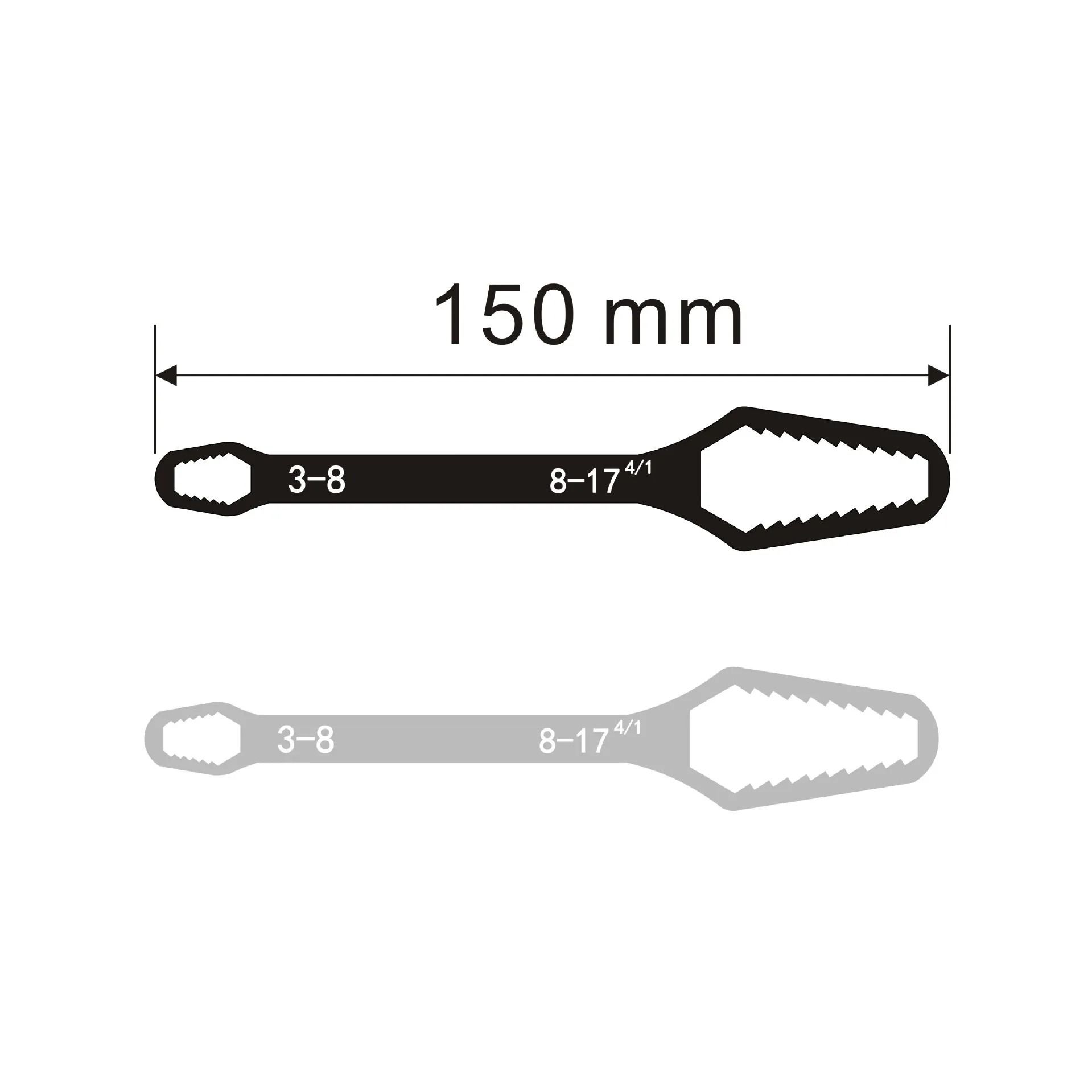 Universal Adjustable Torx Wrench 3 to 17mm