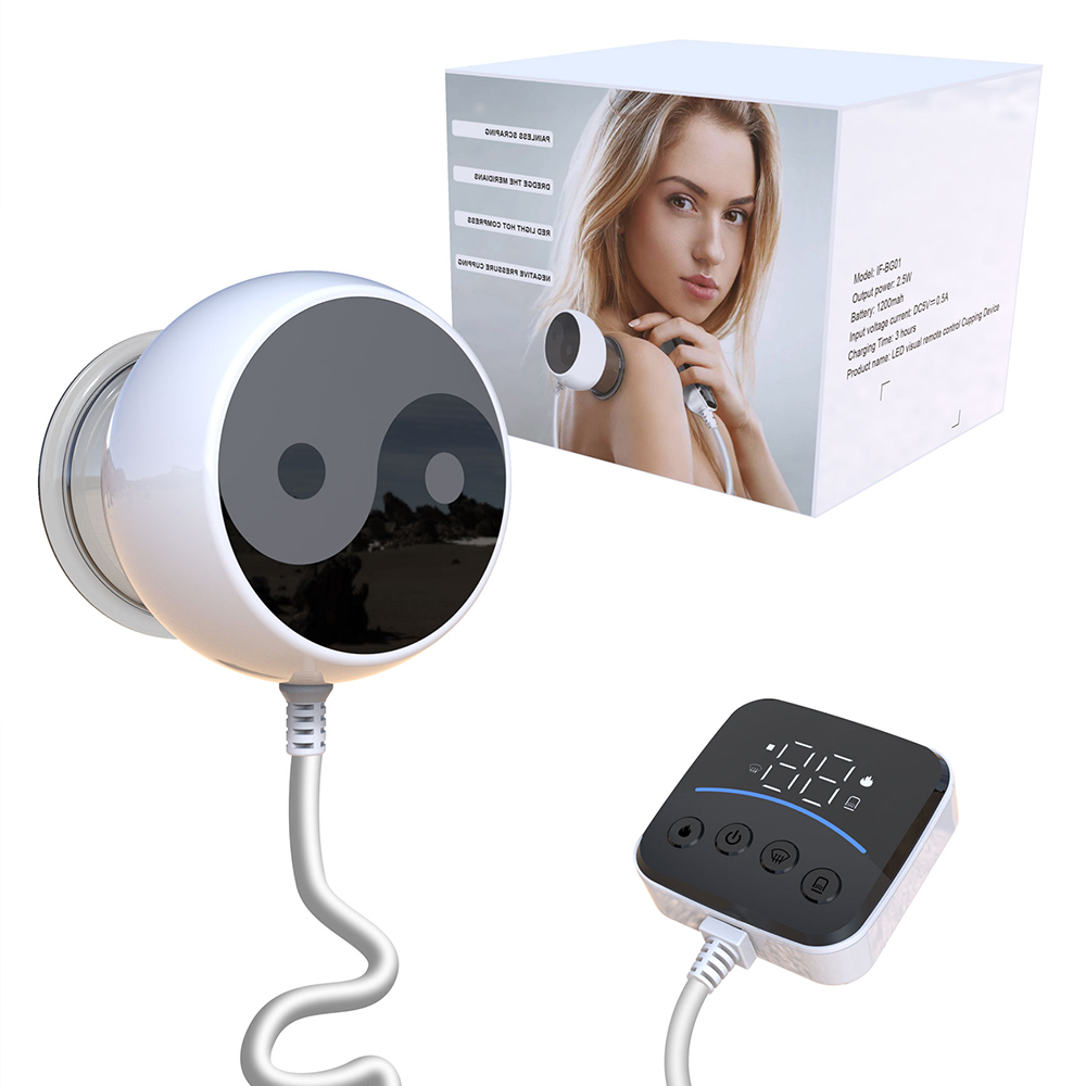 Smart Electric Cupping Therapy with Remote Control, Vacuum Cupping Massage Instrument for Pain Relief & Relaxation