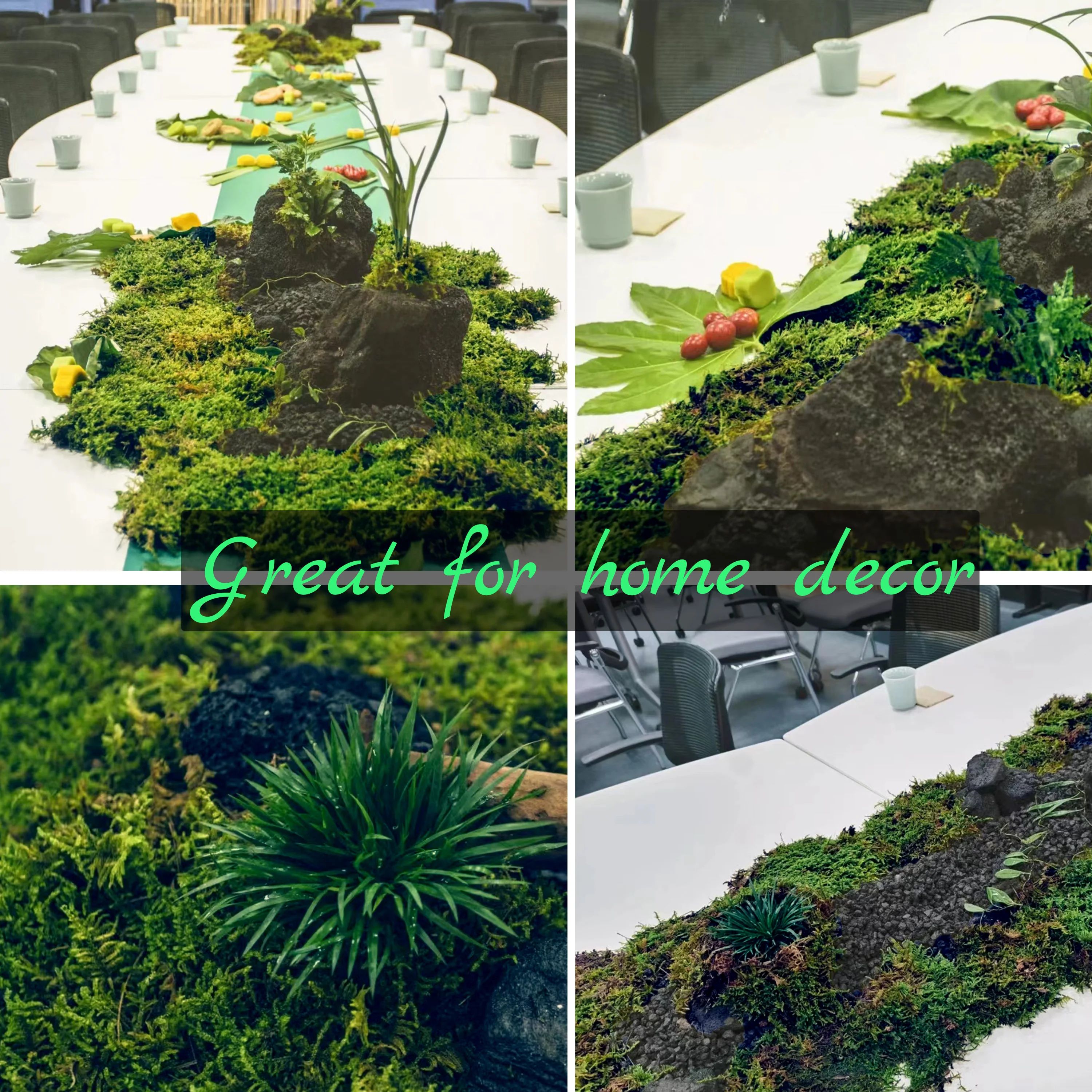 Artificial Green Moss for Plants – Faux Peat Moss Potting Mix & Craft Decor