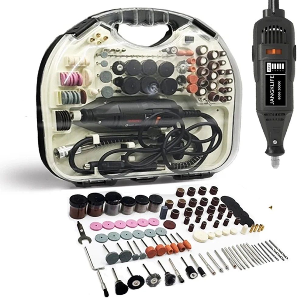 Electric Mini Drill and Rotary Tool Kit with Variable Speed for Engraving, Grinding, and Polishing