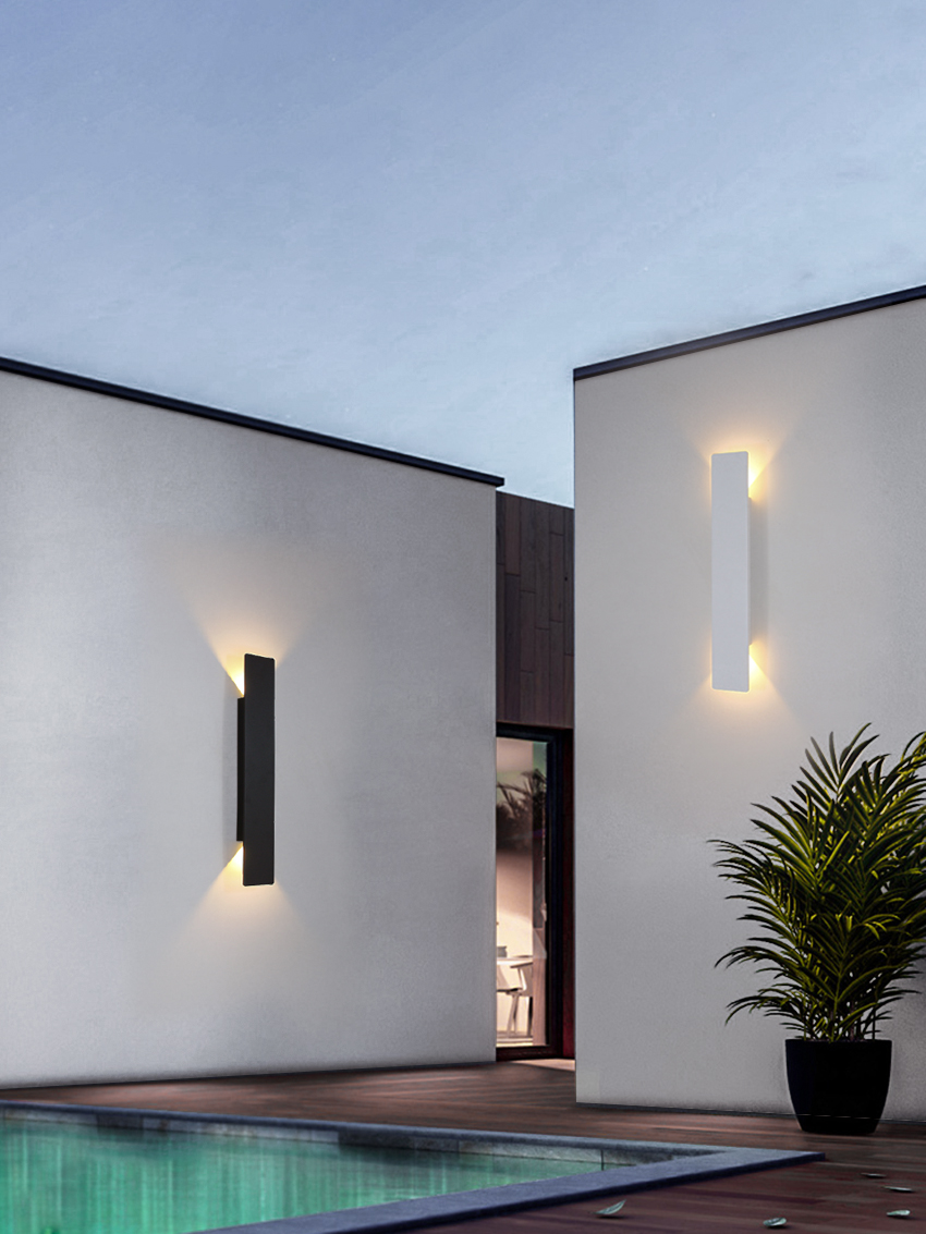 LED Wall Light, Waterproof Outdoor Up Down Wall Lamp, Aluminum Decorated Wall Sconce