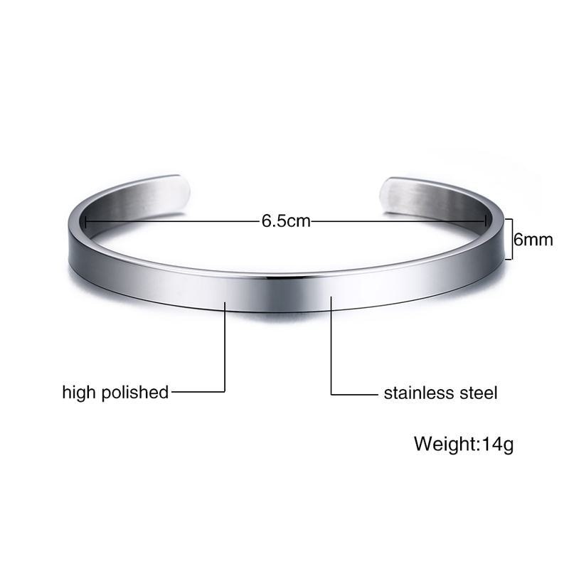 Stainless Steel Men's Thin Cuff Bracelet: Stylish Boyfriend Gift, Father's Day Present