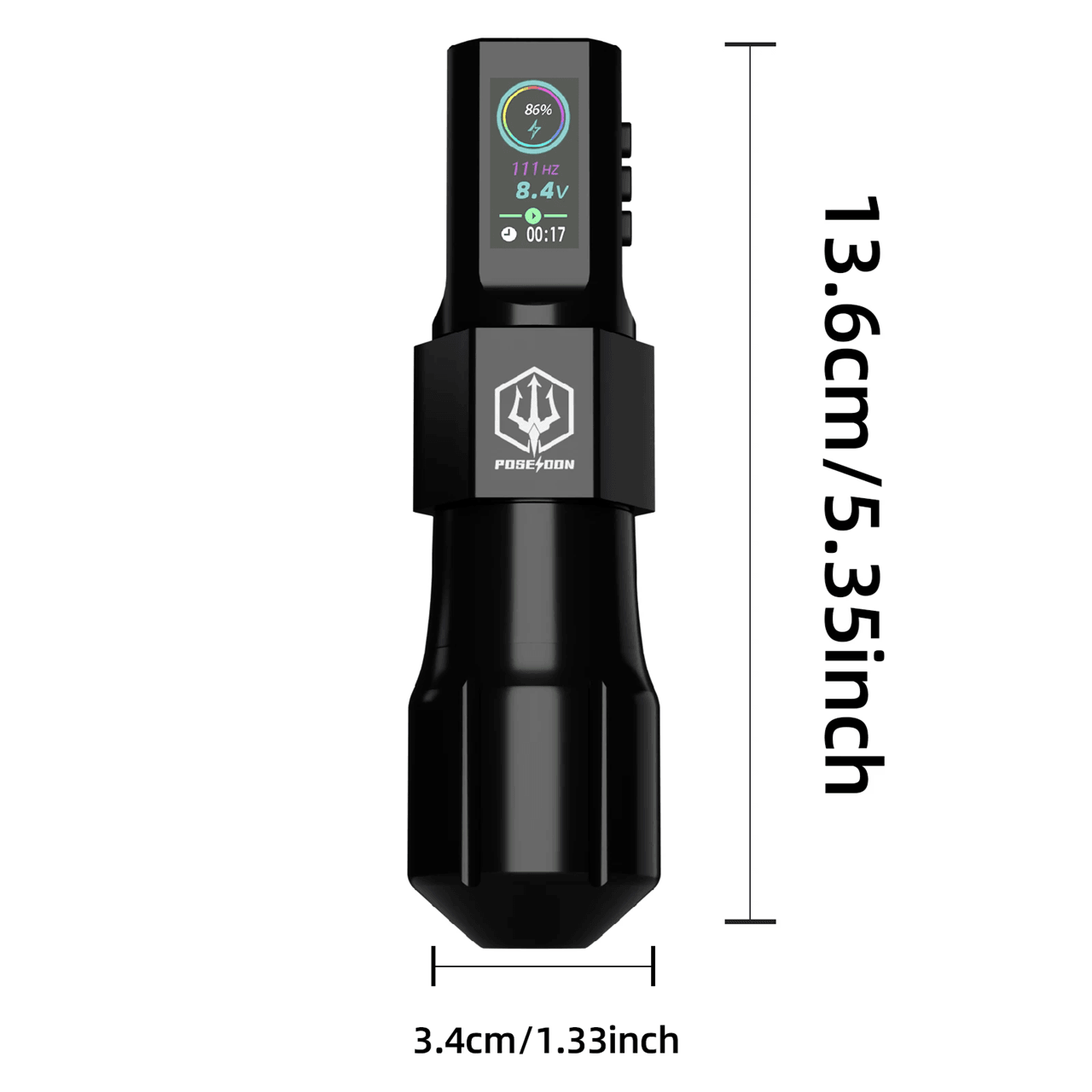 POSEIDON Wireless Tattoo Machine Kit with Pen for Permanent Makeup and Professional Body Art