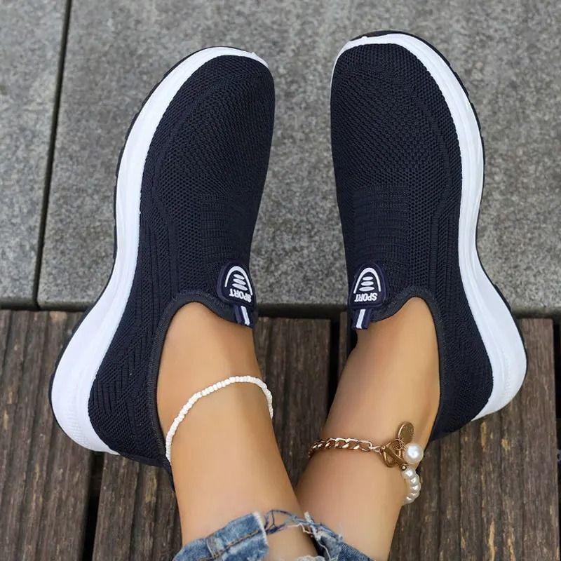 Women Slip On Sneakers Breathable Walking Shoes Barefoot Tennis Loafers Ballet Flats