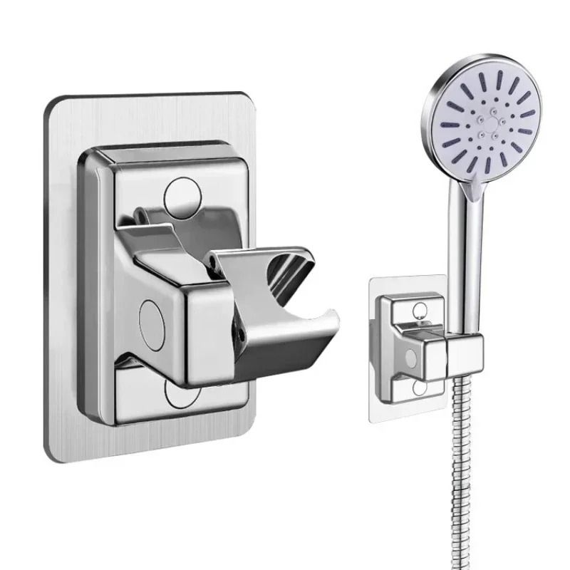 Adjustable Shower Head Holder Wall Mounted Self Adhesive Bracket