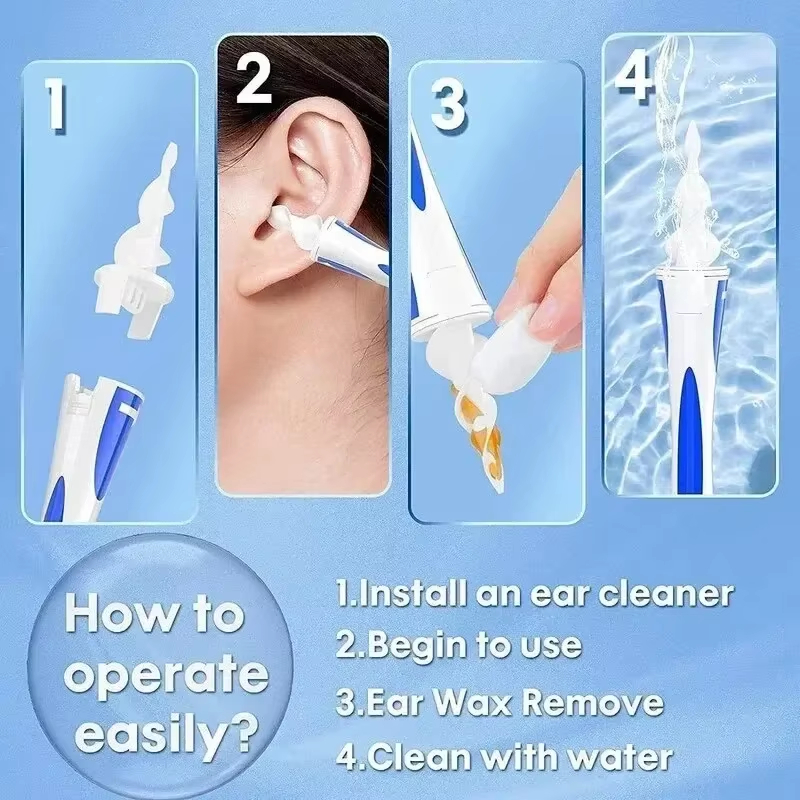 Premium Ear Wax Remover Tool with Soft Silicone Tips Safe Ear Cleaner
