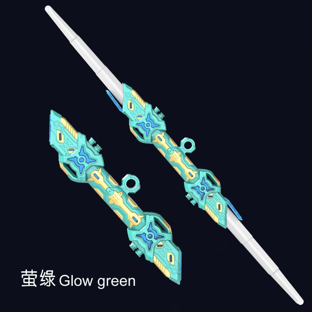 Double-Headed RGB Retractable Light Saber Toy with Sound, USB Rechargeable