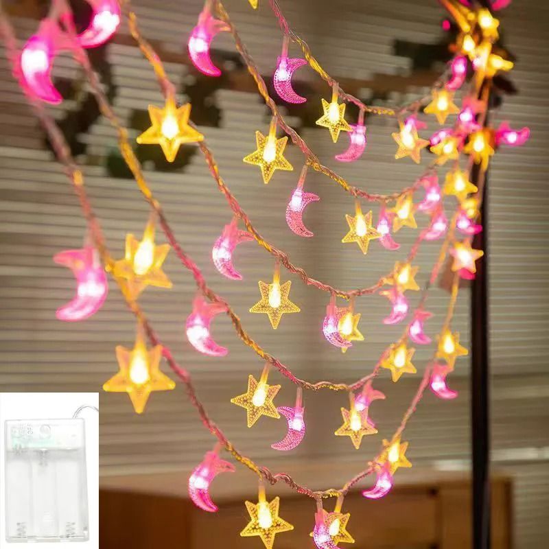 Star and Moon LED String Lights for Indoor and Outdoor Decoration