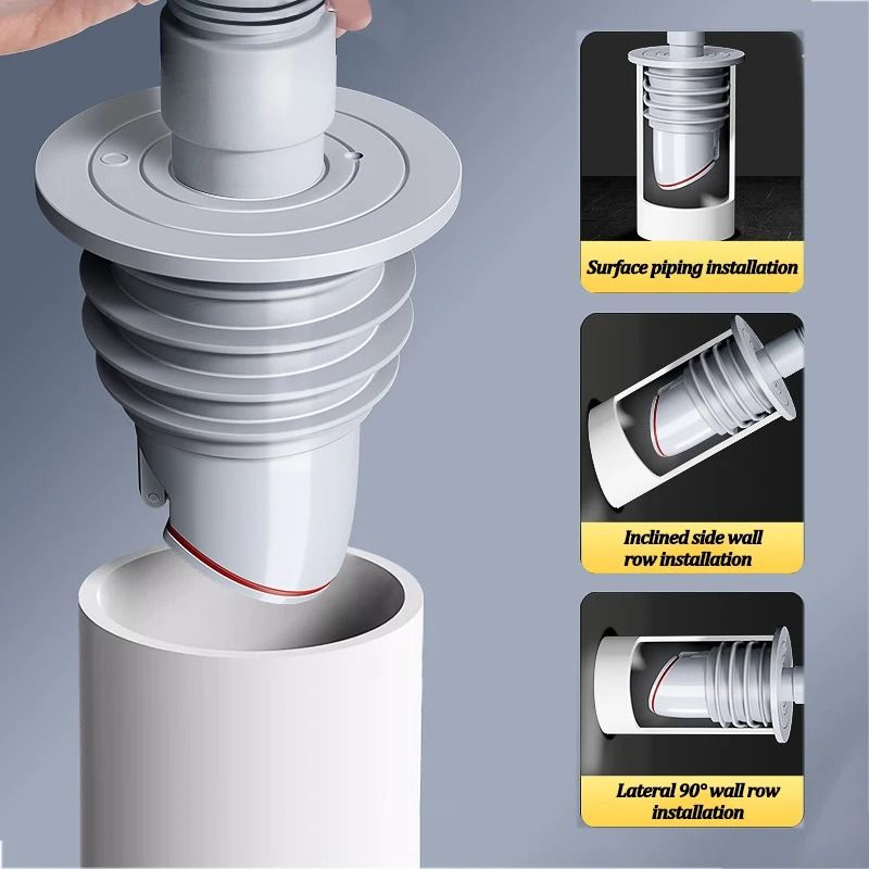 Silicone Bathroom Sewer Seal Ring Kitchen Sink Sewer Pipe Plug Washing Machine Anti Odor Leakage Floor Drain Connector S