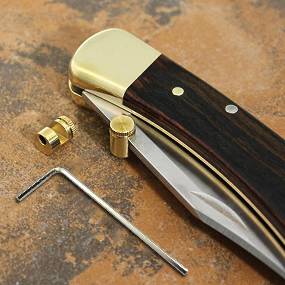 1 Set Thumb Stud Push Button Stainless Steel CNC with Hexagonal Wrench Screw Pusher Outdoor Tools Accessories