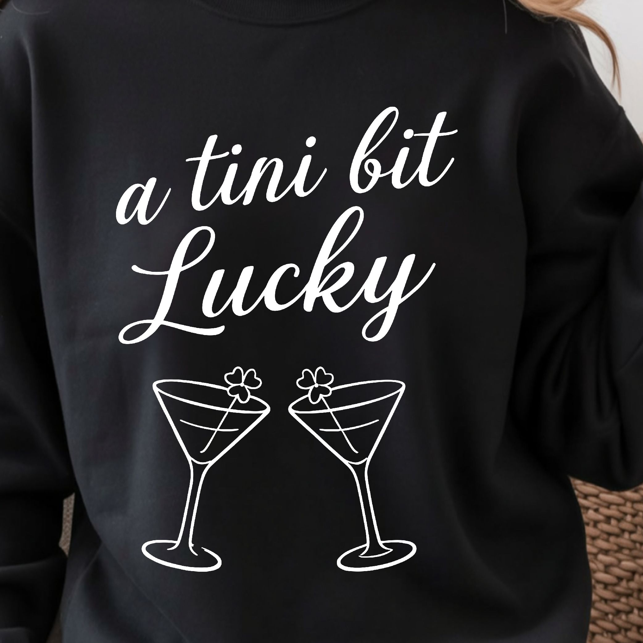 A Tini Bit Lucky Shirt, St. Patrick's Day T-Shirt, Funny Lucky Tee
