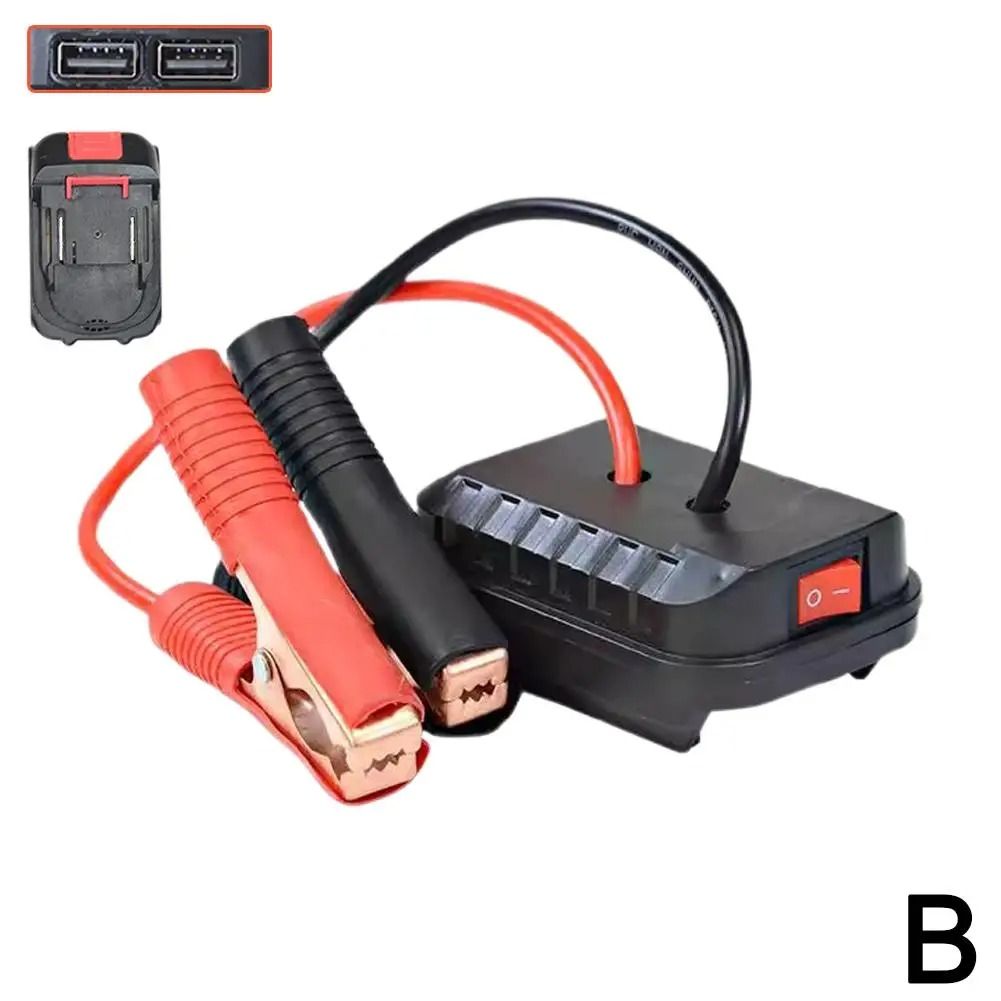 Car Battery Converter Charger Clip Emergency Jump Starter Adapter