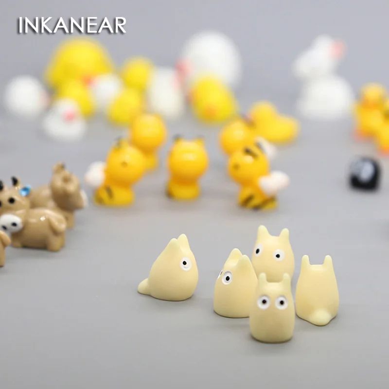 Mini Animal Figurines Set Fairy Garden Micro Decor for DIY Crafts and Terrariums
