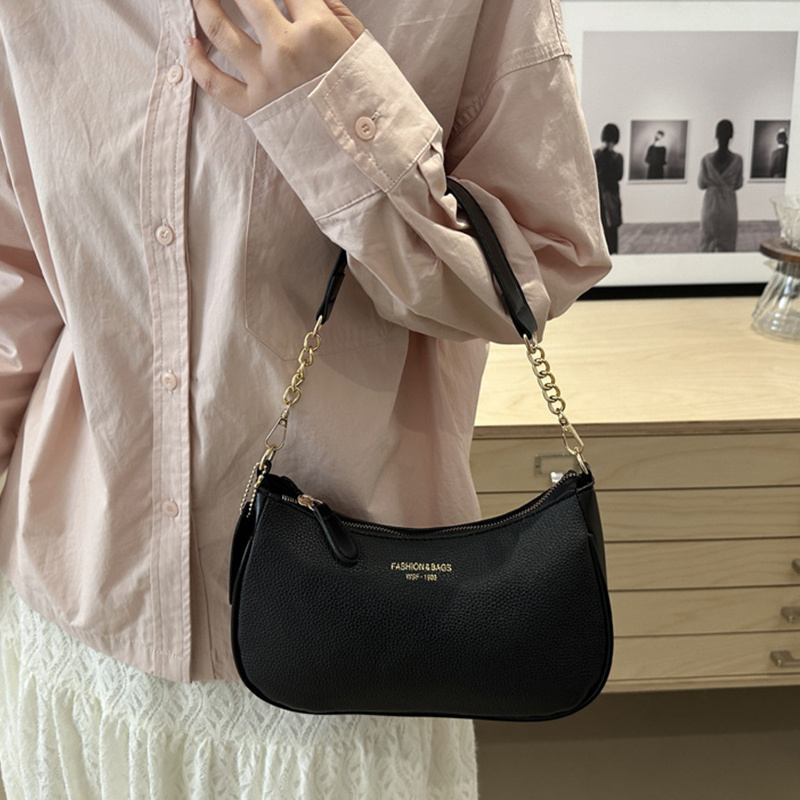 Light Luxury Cherry Pendant Shoulder Bag Elegant Casual Dumpling Design Underarm Bag for Women