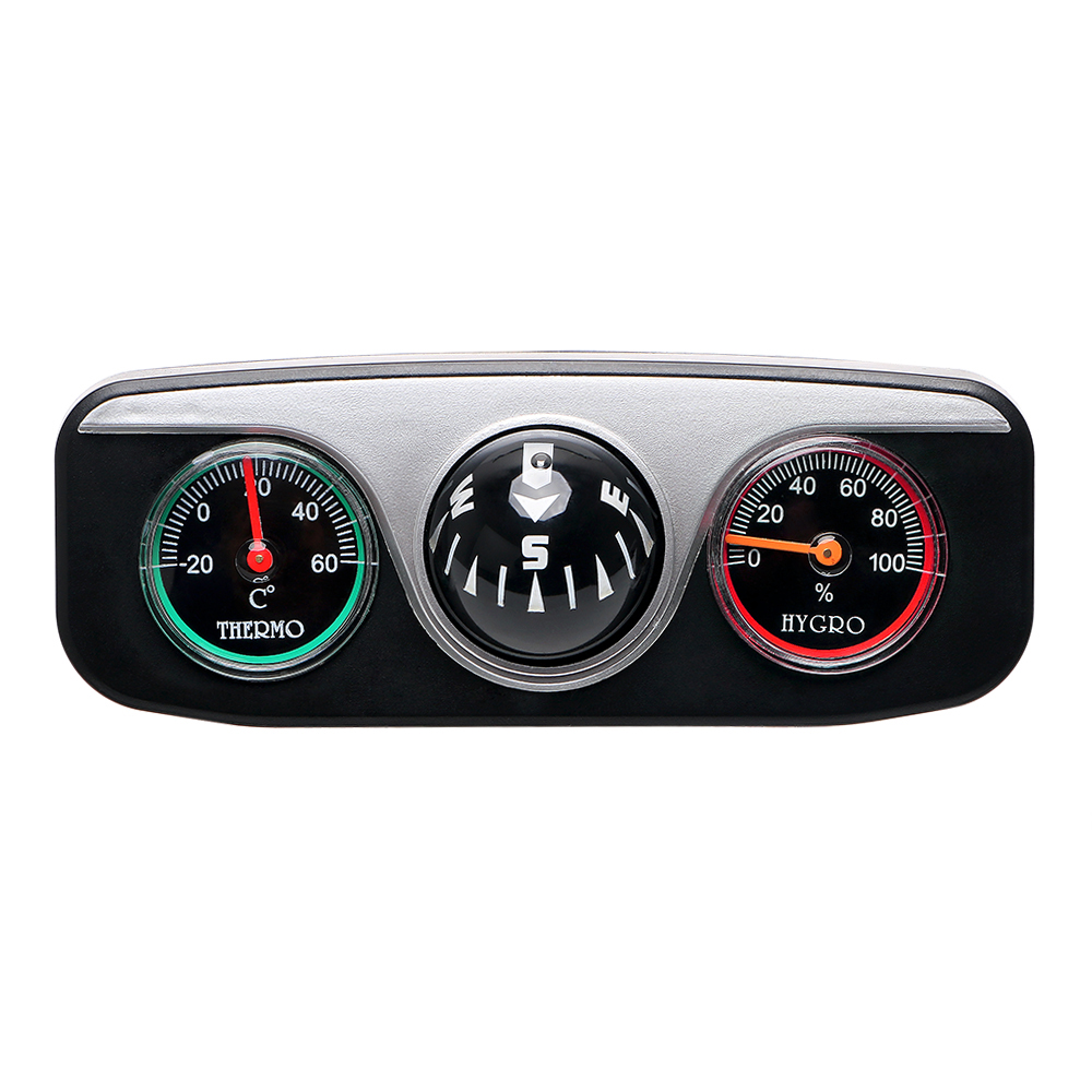 Multi-Function Car Compass Thermometer Hygrometer Dashboard Navigation Decor