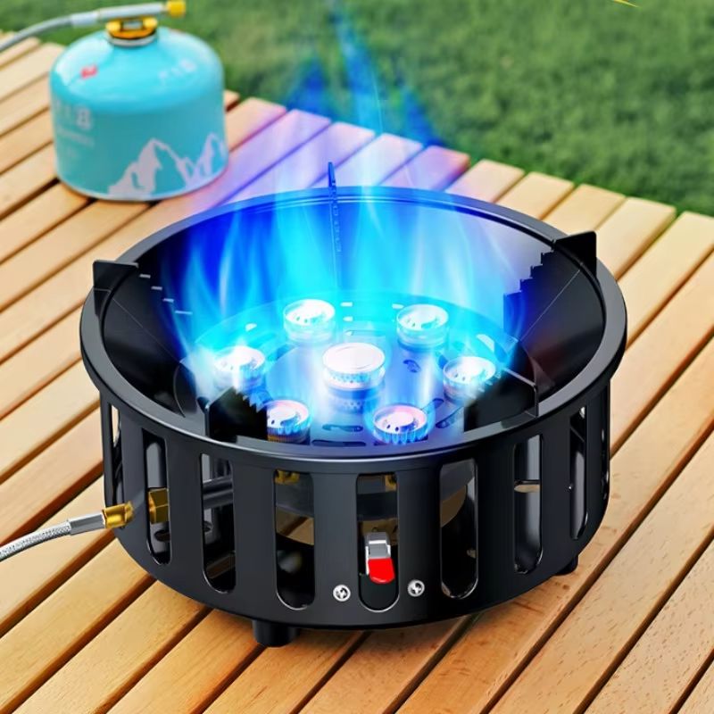 Portable Windproof Camping Stove Gas Burner with Electronic Ignition for Hiking & Travel