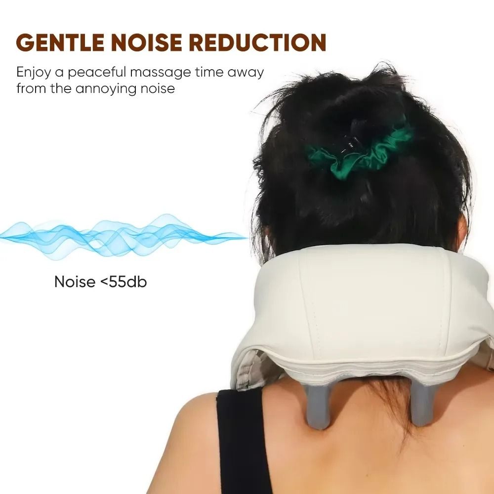 Wireless Neck and Back Massager with Heat and 3D Kneading