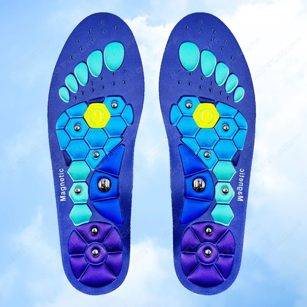 MagnaStep Acupressure Magnetic Insoles – Anti-Fatigue Arch Support Massage Shoe Inserts for Pain Relief & Slimming