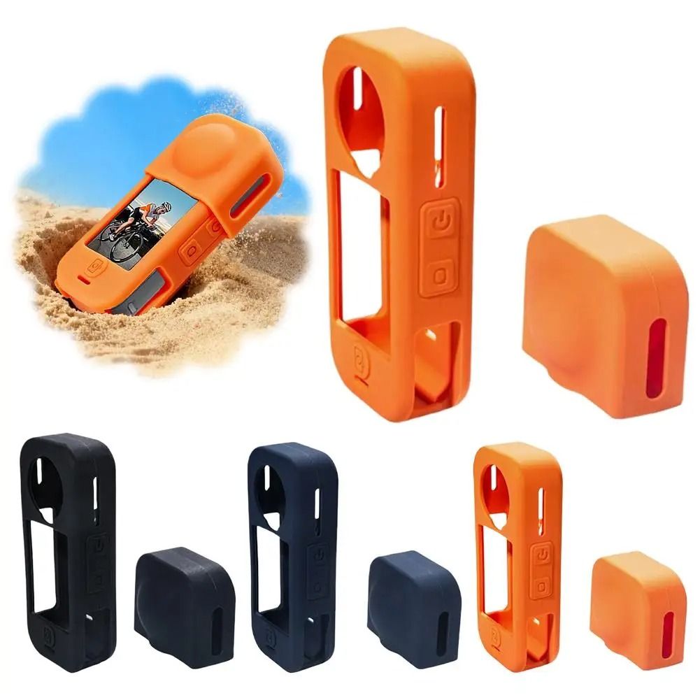 Silicone Protective Case with Lens Cover for Insta360 X4 Air Action Camera