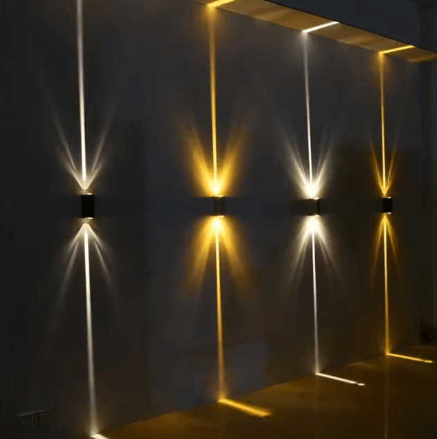Modern Silver Aluminum Up & Down LED Wall Sconce – IP65 Waterproof 6W Outdoor Porch Light