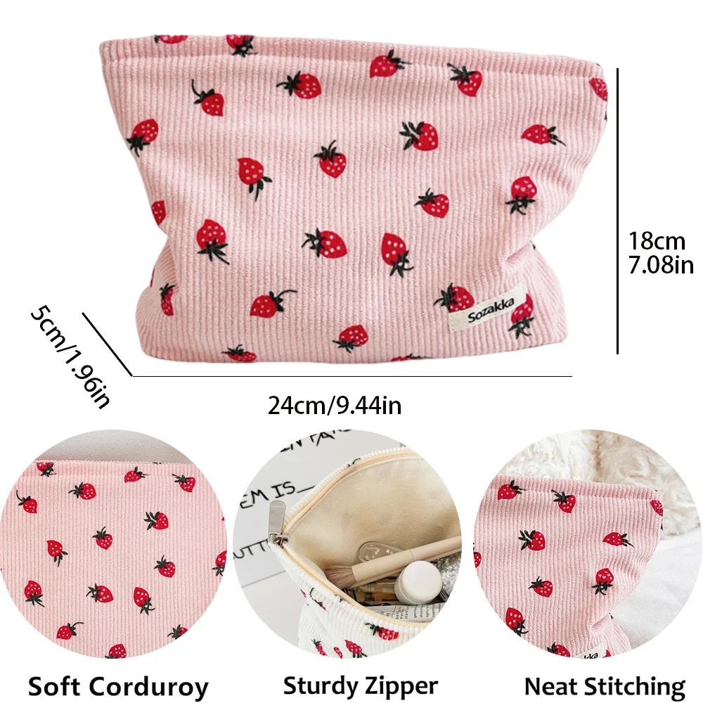 Corduroy Makeup Storage Bag