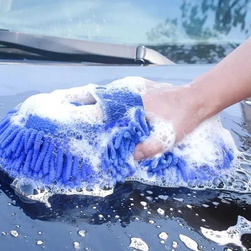 Microfiber Car Wash Glove Chenille Cleaning Sponge for Auto Detailing