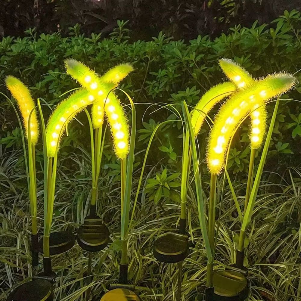 Solar Dog Tail Grass Garden Lights Waterproof LED Pathway Decor for Yard and Lawn