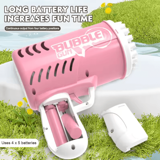 35 Hole Childrens Bubble Gun Battery Free High Output Party Bubble Blaster
