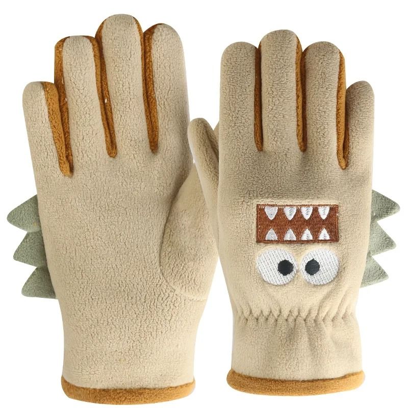 Cute Kids Winter Gloves Cartoon Polar Fleece Warm Cycling Gloves