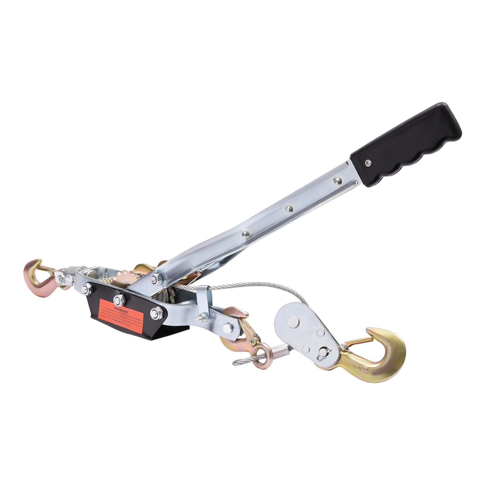 Heavy Duty Hand Puller Hoist, 5 Ton Cable Winch with 3 Hooks