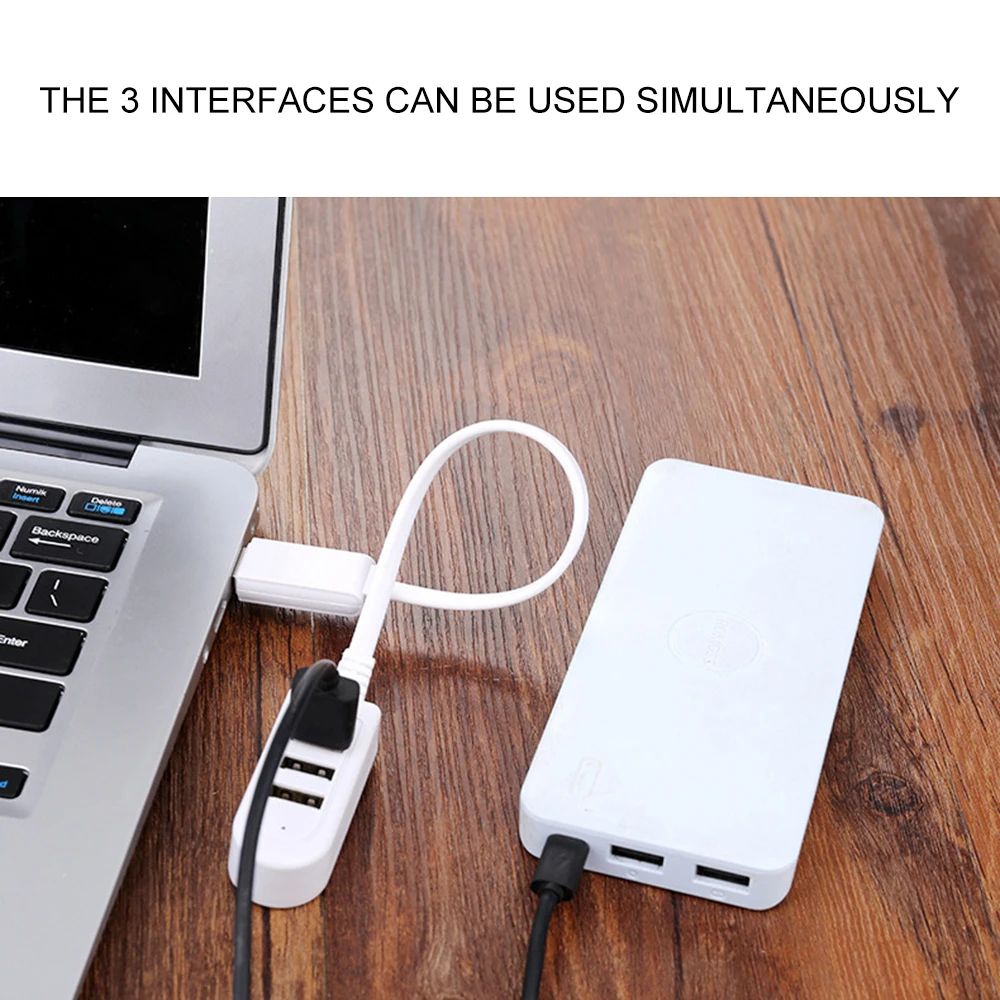 Multi-Port USB Charging Hub 30cm Cable USB 2.0 Splitter (Power Only)