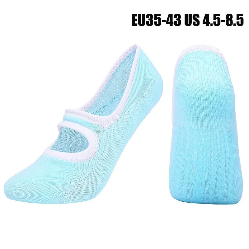 Customized Womens Backless Anti-Slip Pilates Socks – Breathable Cotton 5-Toe Yoga & Ballet Fitness Grip Socks