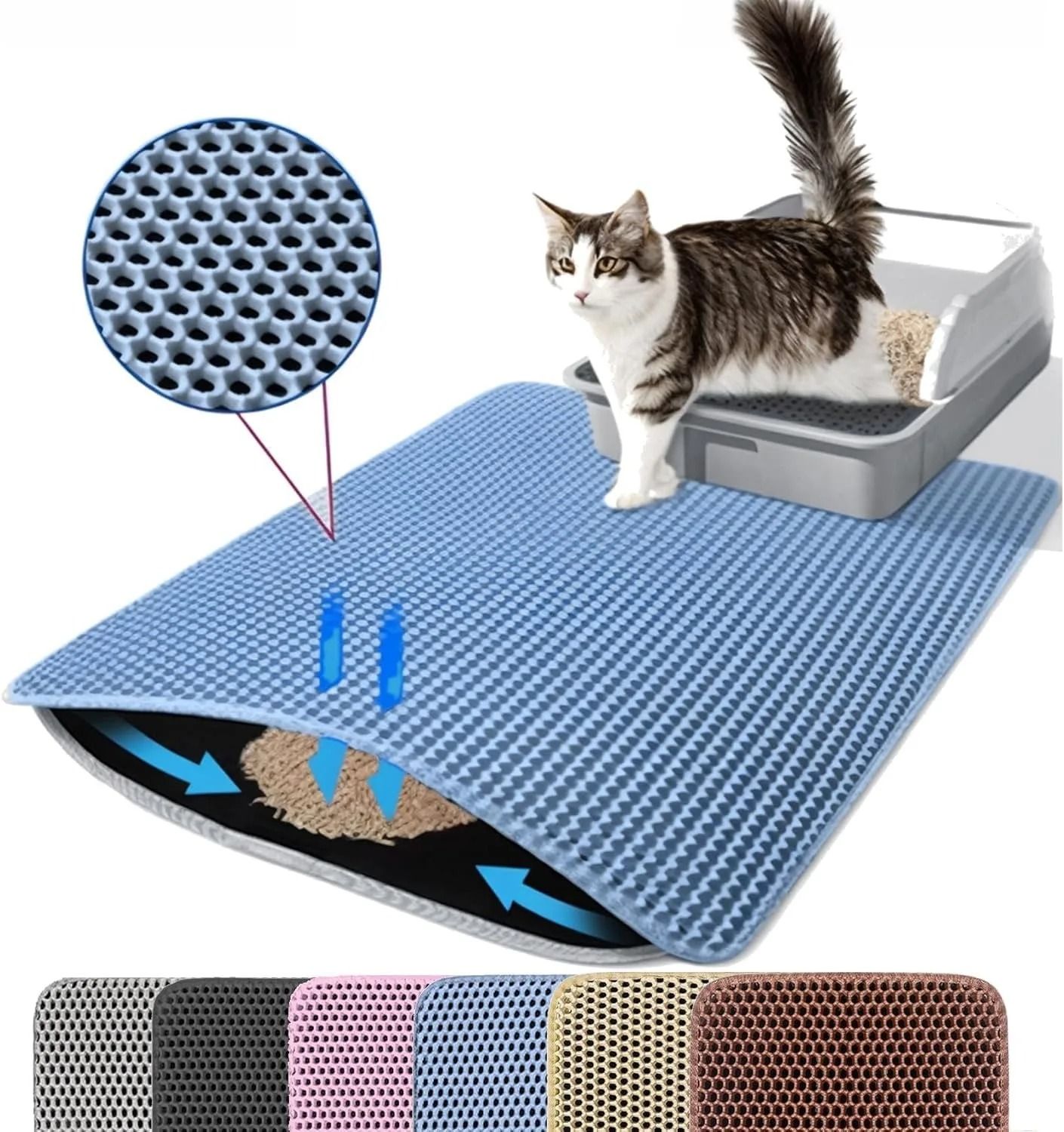 Waterproof Non Slip Cat Litter Mat