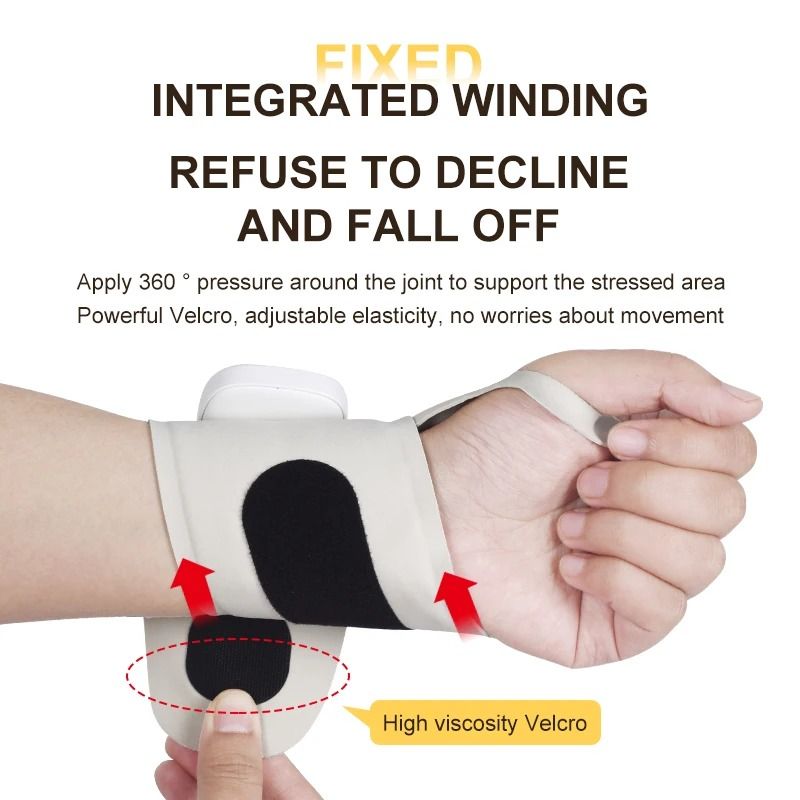Electric Cordless Wrist Massager USB Rechargeable Vibration for Carpal Tunnel and Fatigue Relief