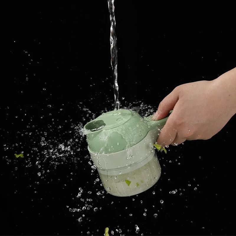 4 in 1 Electric Vegetable Cutter Wireless Food Chopper and Garlic Masher