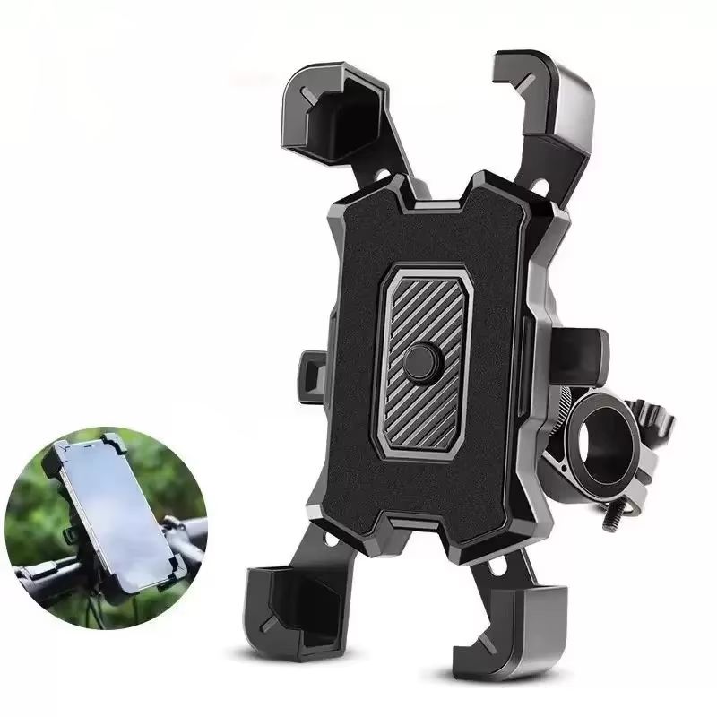 360° Rotatable Motorcycle Phone Mount With Non-Slip Cycling and Moto Holder Bracket
