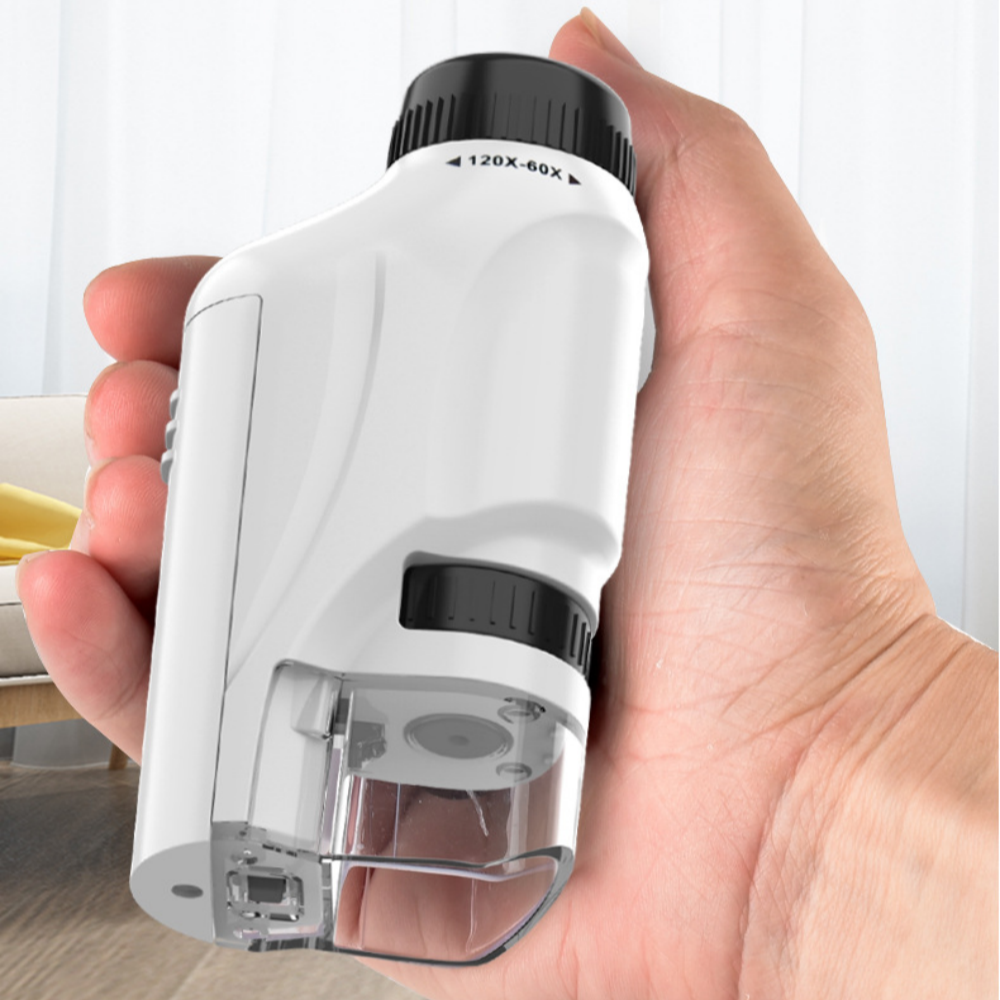 Handheld Microscope with LED Light  Battery Powered Kids Science Microscope