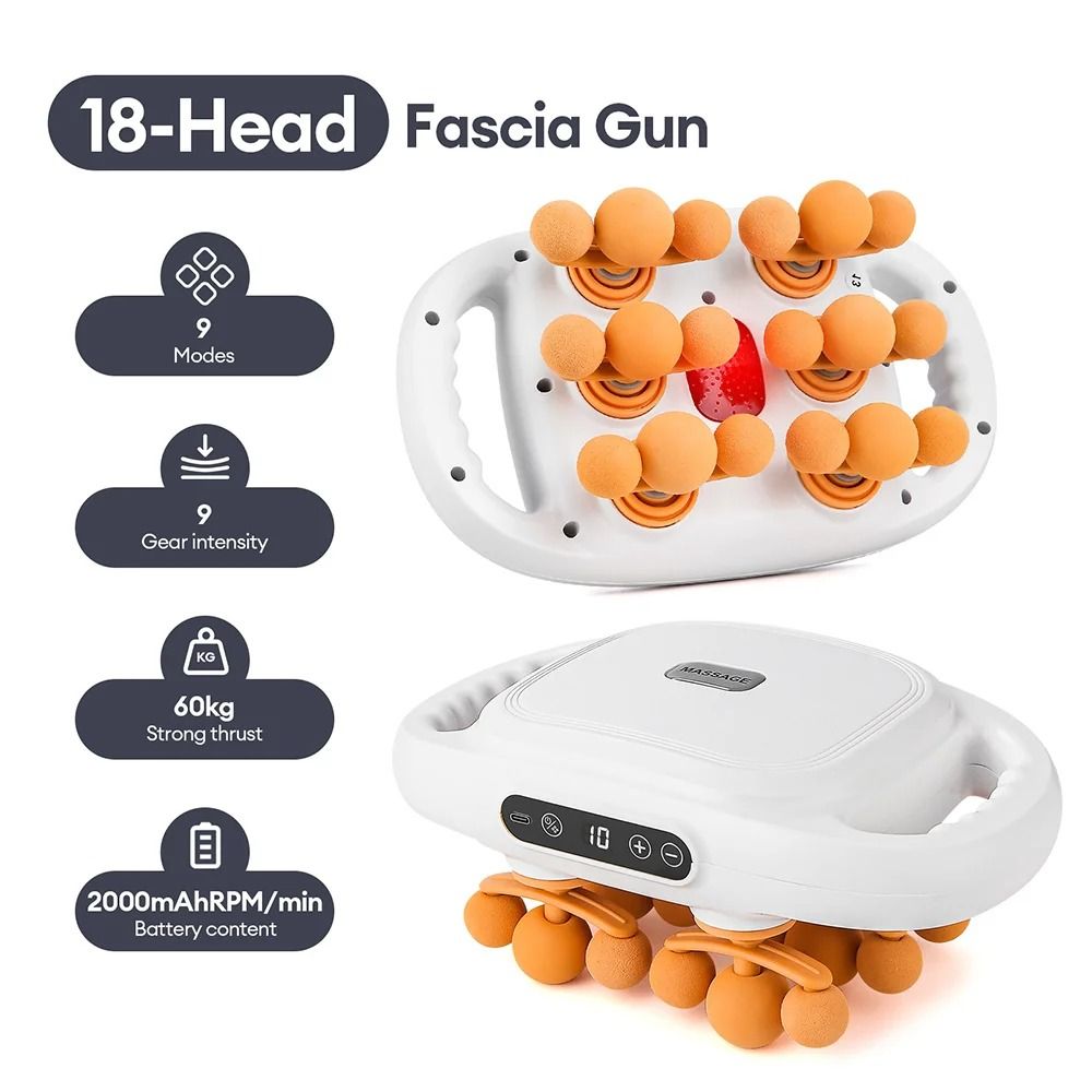 42 Heads Fascia Gun High Frequency Vibration Body Massage Gun Back and Waist Massager Neck Shoulder Massager Muscle