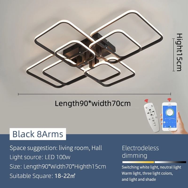 Modern Architectural LED Chandelier | Professional Geometric Linear Ceiling Light Fixture