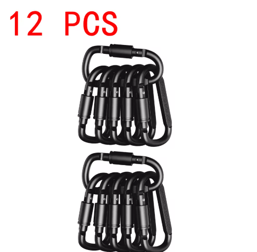 4–6PCS Aluminum Carabiner Keychain Clips Tactical EDC Camping Hooks