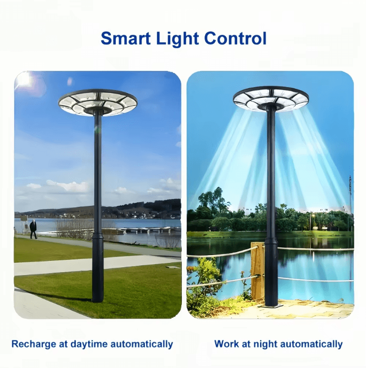 Solar UFO Motion Sensor Garden Light – Remote Control Waterproof Outdoor Security Lamp
